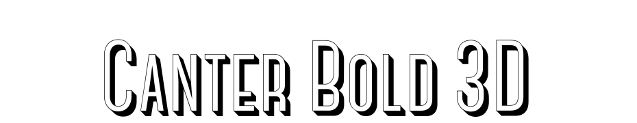 Canter Bold 3D Font Download Free